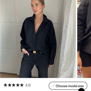 Djerf Avenue Classic Black Shirt